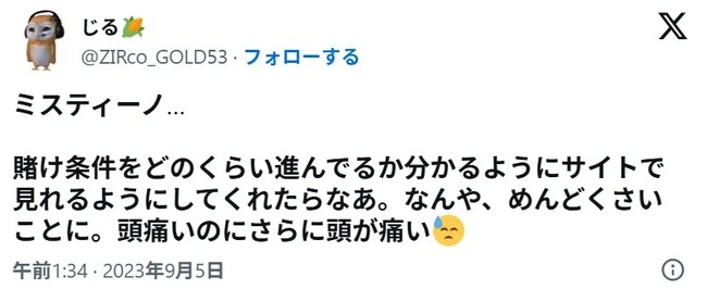 ミスティーノ(運営会社curisle n.v)の口コミ5